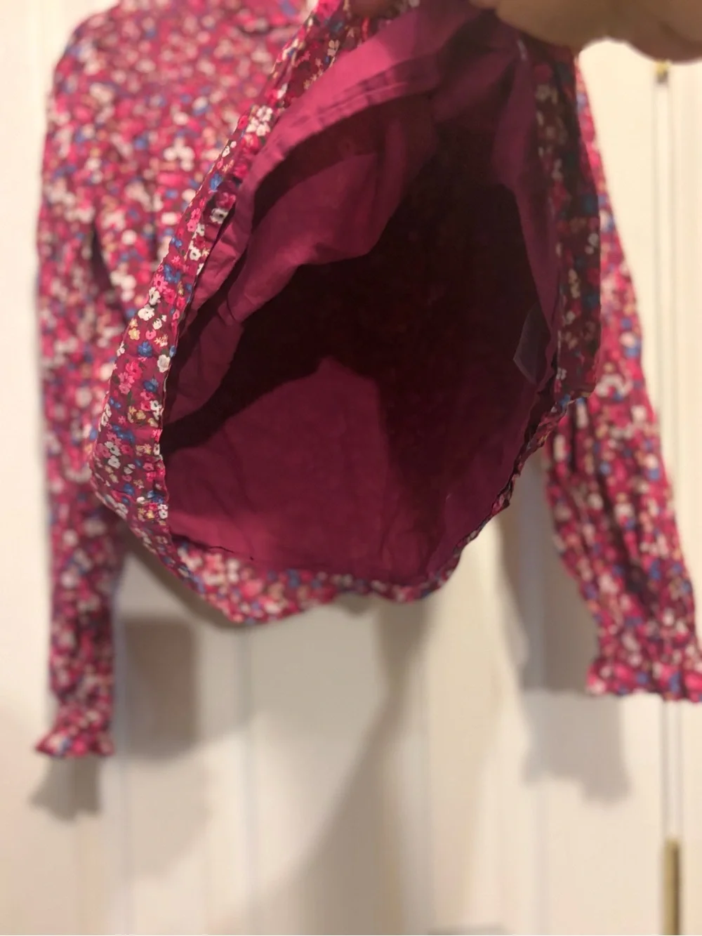 Janie and Jack Girls👧🏻 Berry Ditsy Floral💐Smocked Blouse👚Sz 12